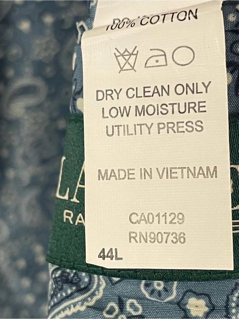 Ralph Lauren size 44l